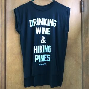 Parks Apparel Drinking Wine and Hiking Pines Top